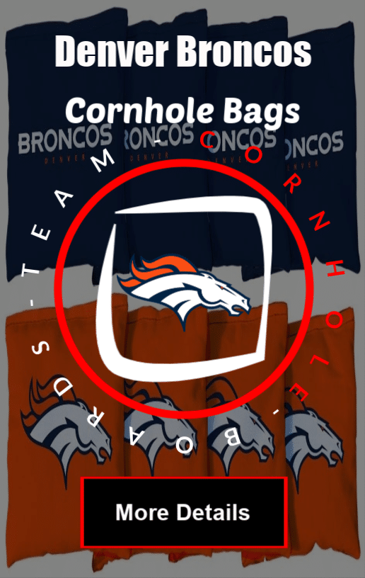 Colorado Rockies & Denver Broncos Cornhole Bean Bags - Set Of 8 - Top Quality Toss Game